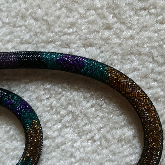 Mesh encased beads necklace & bracelet - Picture 2 of 4